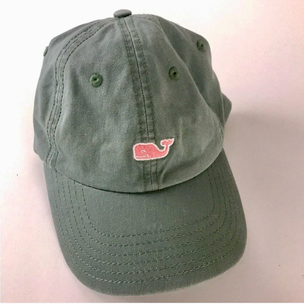 Vineyard Vines Light Green Baseball Cap Leather Strap
